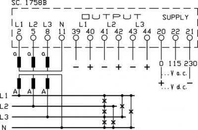MCOET3 Измерительный преобразователь напряжения 1 (0,5 по запросу), 115-230В AC (или по запросу)