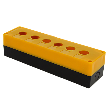 КП106 пластиковый 6 кнопок желтый EKF фото в интернет-магазине ТД "АТВ-ЭЛЕКТРО"