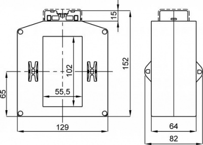 TAT1011K2L05 защитный Трансформатор тока TAT101 под шину 102х55, 1200/5А, класс точности 5P10