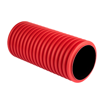 Труба гофрированная двустенная гибкая ПНД d 125 с зондом (50 м) красная, EKF фото в интернет-магазине ТД "АТВ-ЭЛЕКТРО"