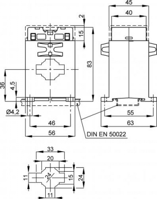 TDC032 Тороидальный проходной Трансформатор для реле утечики, Ø22, 32x10 мм