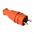 Вилка оранжевая каучуковая прямая 230В 2P+PE 16A IP44 EKF PRO фото в интернет-магазине ТД "АТВ-ЭЛЕКТРО"