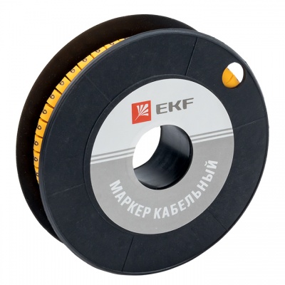 Маркер кабельный 6,0 мм2 "9" (350 шт.) (ЕС-3) EKF