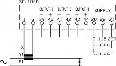 MCOEQ3S Измерительный преобразователь тока 1 (0,5 по запросу), 115-230В AC (или по запросу)